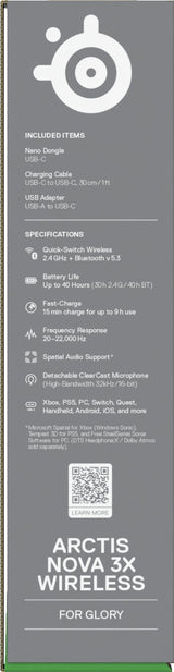 EAN 5707119061339 - Steelseries Arctis Nova 3X Auriculares Inalámbrico Diadema Música/uso diario Bluetooth Lavanda imagen 11
