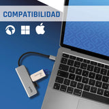 EAN 8435364319239 - iggual IGG319239 hub de interfaz USB 3.2 Gen 1 (3.1 Gen 1) Type-C 5000 Mbit/s Plata imagen 7