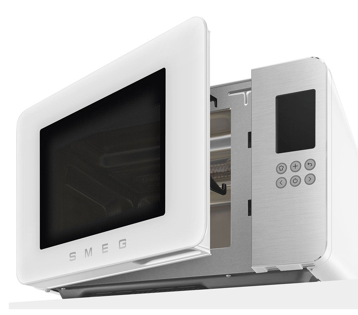 Smeg Mikrowelle M. Grill Moc01whmeu, 4 Fkt, 1900w, Mattweiss