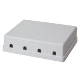 Logilink- Caja De Montaje En Superficie Keystone 4 Puertos Utp, Blanco, En Blanco