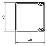 Obo Wdk40040lgr Wand-U.Deckenkanal M.Bodenlochung 40x40x2000 Pvc 6027016
