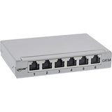 Inline® Patch Panel Cat.6a 0.5u 6-Port, For Table/Wall/Rail, With Dust Projoection, Gris