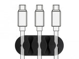Delock Cablehalter Mit 5 Durchführungen Selbstklebend Set 6 Stück Schwarz   Weiss