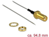 Delock Antennencable Sma Buchse Zum Einbau > Offenes Verzinntes Cableende (1.37-94.8mm) Gewindelnge 10mm