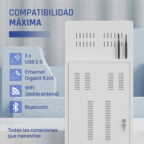EAN 8435364319932 - iggual ORCHID KI-27 Diseño de quiosco 68,6 cm (27") LED Wifi 250 cd / m² Full HD Blanco Pantalla táctil P imagen 7