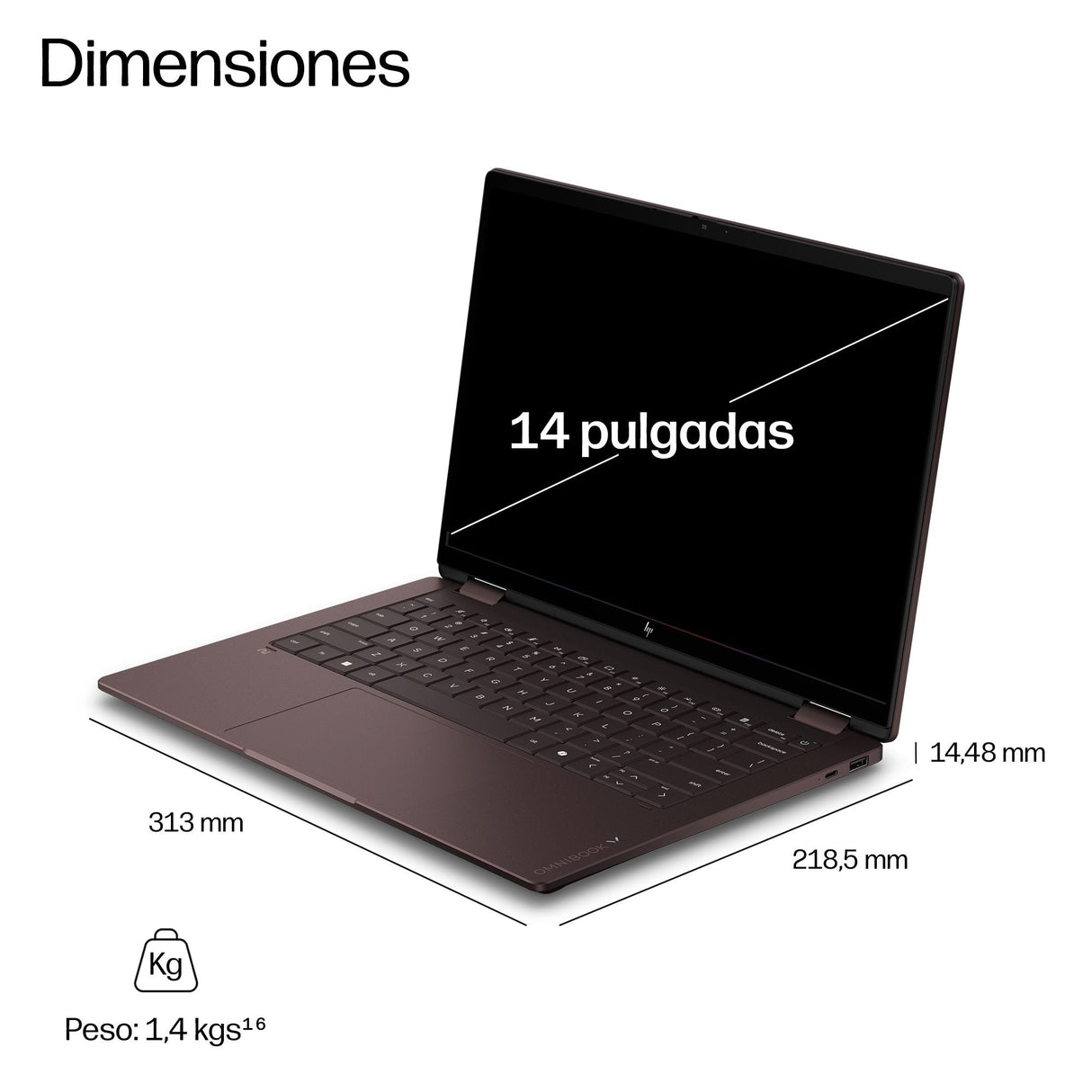 Portátil Hp Omnibook X Flip 2 En 1 Ia 14 Kc0004nsx Ryzen Ai 7 450 32gb Ssd 1tb 14 " W11h