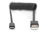 EAN 4016032482543 - Digitus AK-300430-006-S cable USB USB 2.0 USB A USB C 0,48 Gbit/s 60 W Negro imagen 3