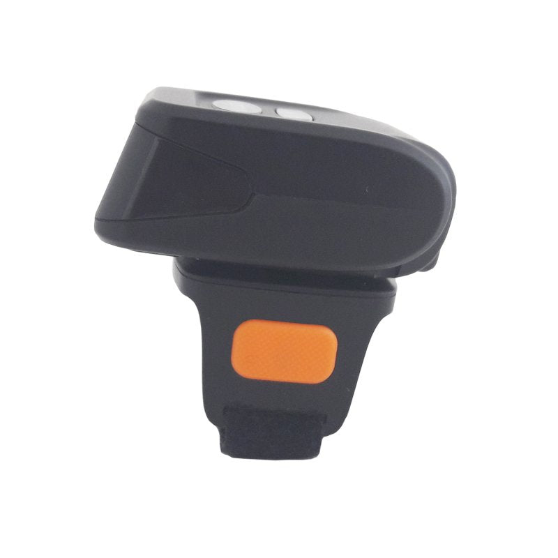 Lector De Códigos De Barras Para Dedo Approx Appls12r 1d Bluetooth/Rf 2.4ghz Disparo Manual Bat. 380mah Negro/Naranja