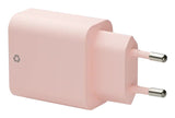 Dbramante1928 Re-Charge Adaptador De Corriente 20 Vatios 2 Conectores De Salida (Usb-C Usb) Rosa Europa