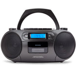 Radio Bluetooth Con Lector De Cd Mp3 Casetes Y Usb Aiwa Boombox Bbtu-550 Black Bt 5.0 6w Rms Fm