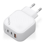 Aisens Cargador Gan 65w, 2xusb-C Pd3.0 Qc4.0, 1xusb-A Qc3.0, Blanco