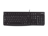 Teclado Ingles Logitech K120, Us Usb Qwerty Eer Internacional Negro