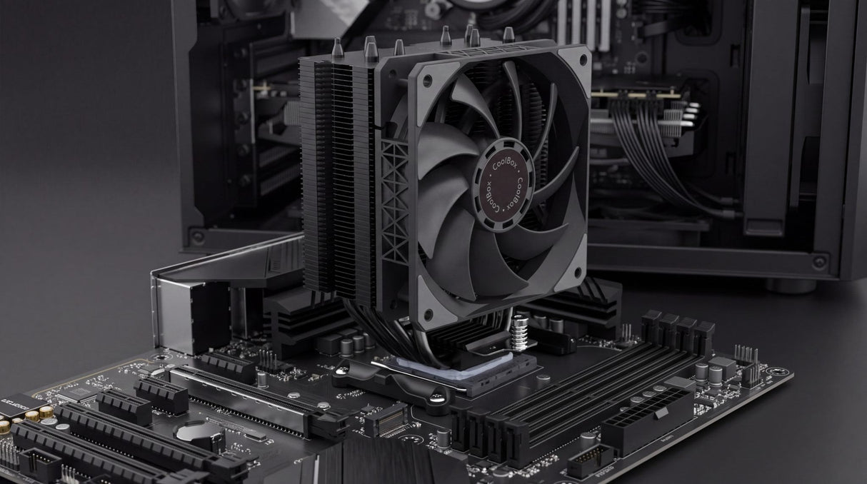 Coolbox Disipador Cpu Negro 6 Heatpipes 240w Tdp