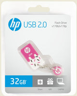 Pendrive Hp Usb 2.0 32gb V178w Rosa