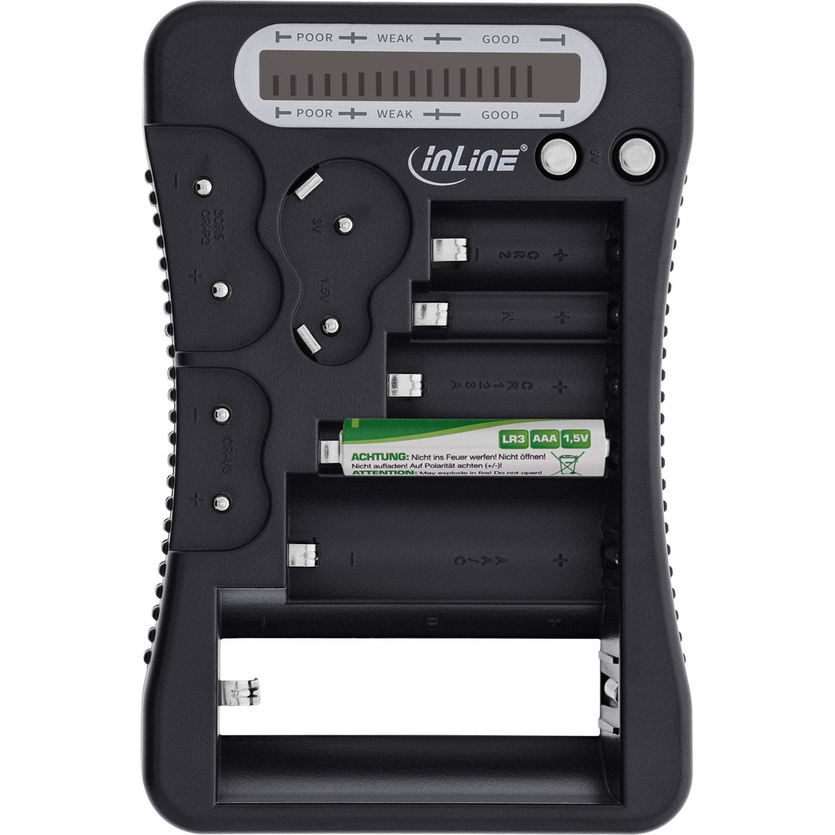 Comprobador De Batería Inline Con Pantalla Lcd, Para Pilas Redondas Y De Botón
