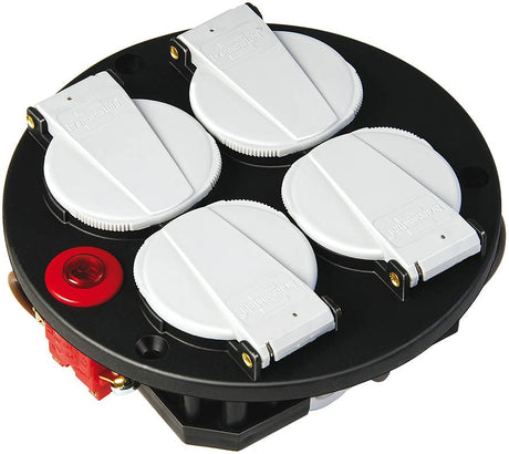 EAN 4007123148363 - Brennenstuhl 1081080 base múltiple 4 salidas AC Negro, Rojo, Blanco imagen 1