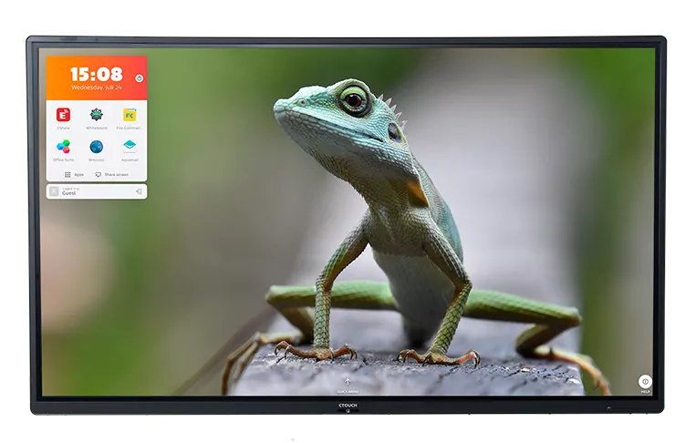 Pizarra Ctouch Riva D2 Blanca Interactiva 2,18 M (86") 3840 X 2160 Pixeles Pantalla Táctil Negro Usb / Bluetooth