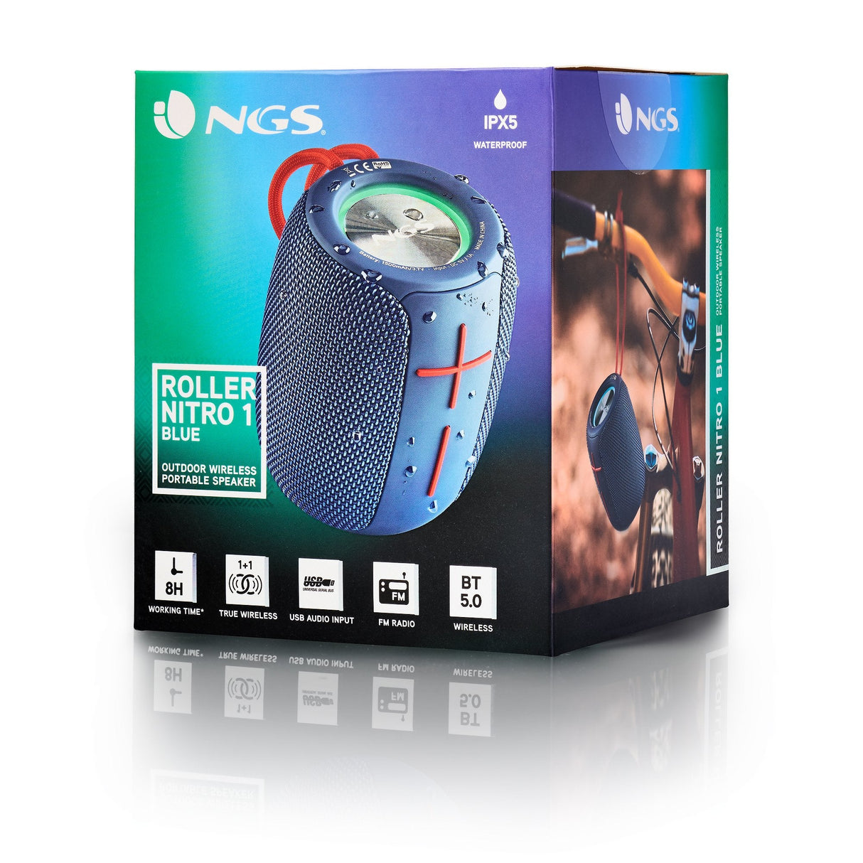 Altavoz Con Bluetooth Ngs Roller Nitro 1 10w 2.0 Azul