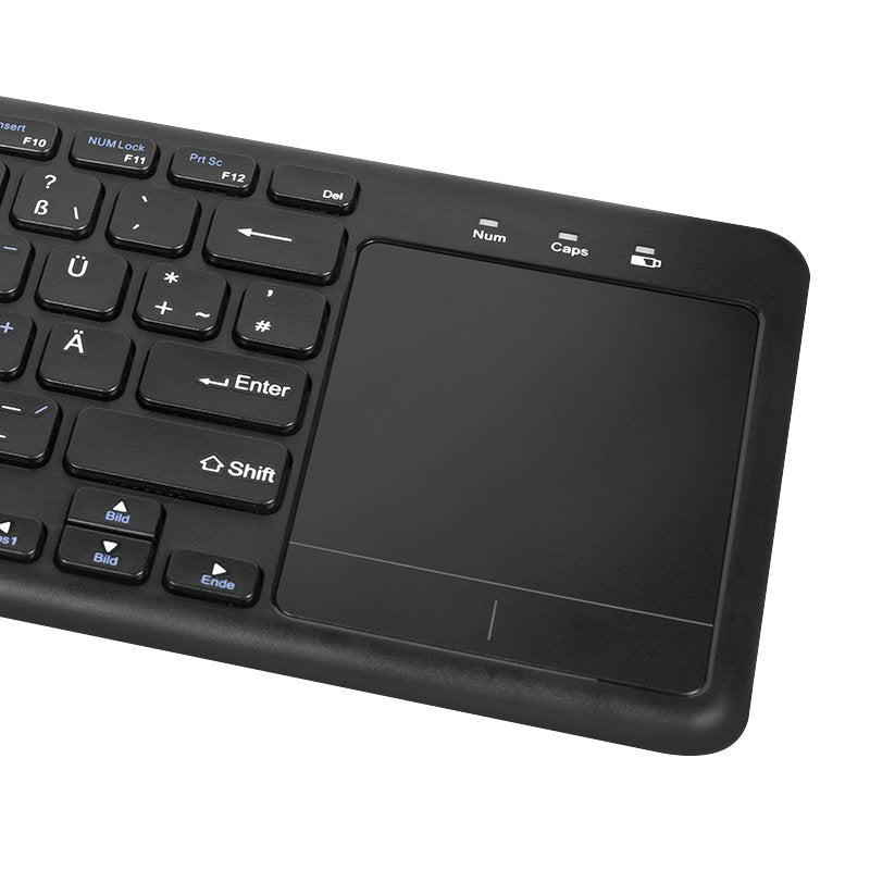 Teclado Aleman Logilink Id0188 Rf Inalámbrico Touchpad Qwertz Negro