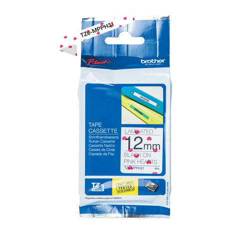 EAN 4977766770286 - Brother TZE-MPPH31 cinta para impresora de etiquetas Negro sobre rosa imagen 3