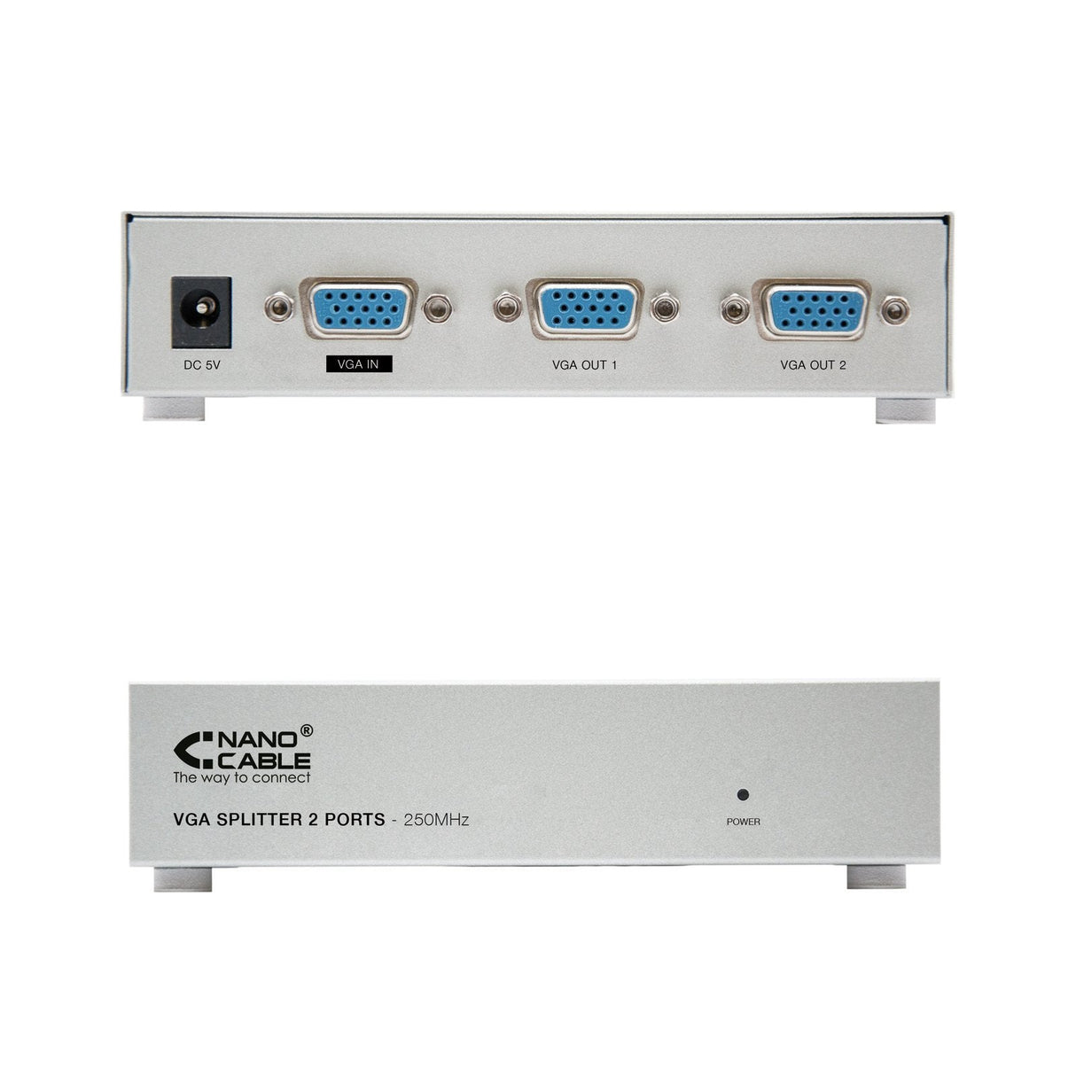 Nanocable Duplicador Svga Para 2 Monitores Con Alimentacion