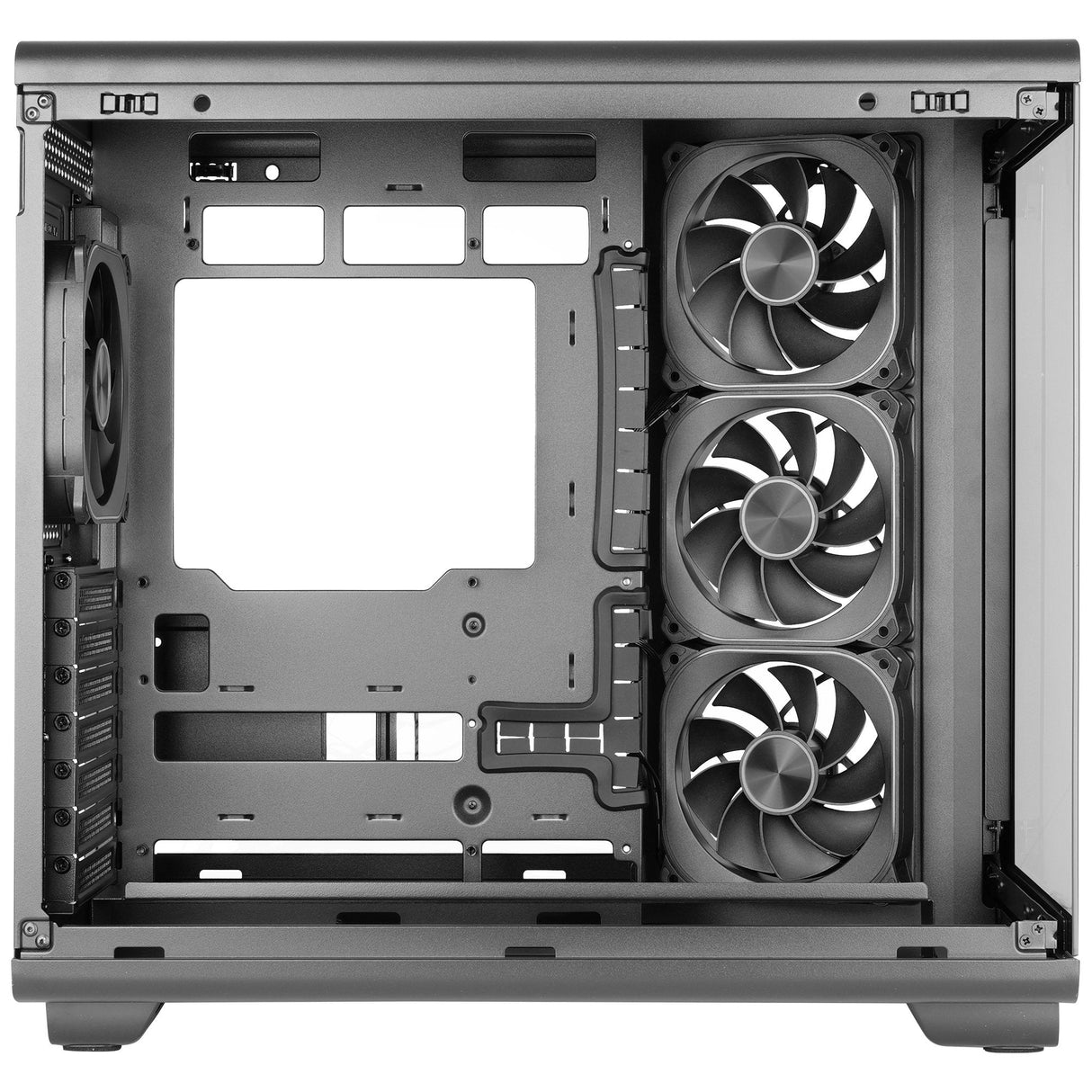 Caja Pc  Atx Mars Gaming Mc-Revmax Pantalla Lcd 11.8" Cristal Templado 4x Ventiladores Argb Negro