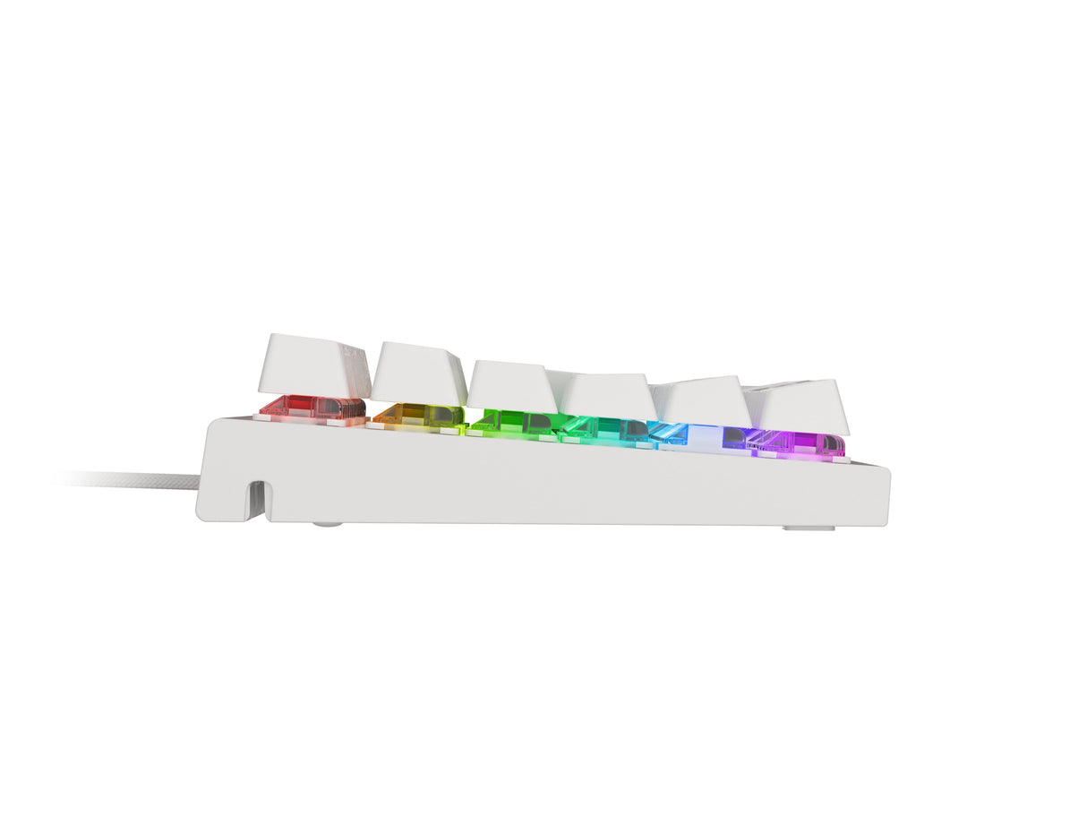Teclado (Ingles) Mecánico Gaming Genesis Thor 303 Blanco Ee. Uu.  Rgb