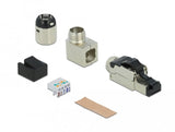 Delock Rj-45 Conector De Moda, Cat.6a En Ángulo, Zócalo 1 Pieza, Carcasa De Metal 86289