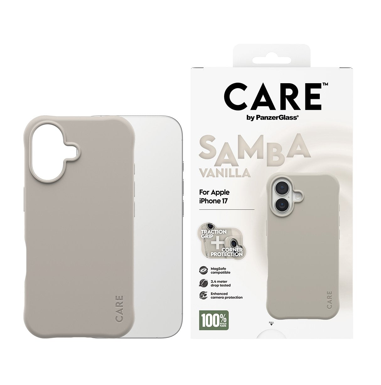 EAN 5715685027154 - PanzerGlass CARE™ by ® Samba Case Vanilla w. MagSafe iPhone 17 funda para teléfono móvil Beige imagen 2