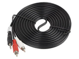 Lanberg Cable Estereo Ca-Mjrc-10cc-0050-Bk Jack 3.5mm A 2x Rca 5 Metros