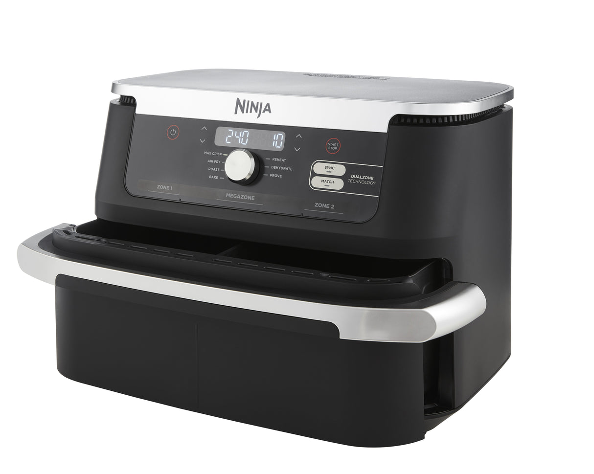 EAN 0622356270373 - Ninja AF500EU freidora Doble 10,4 L Independiente 2470 W Freidora de aire caliente Negro, Acero inoxidabl imagen 1