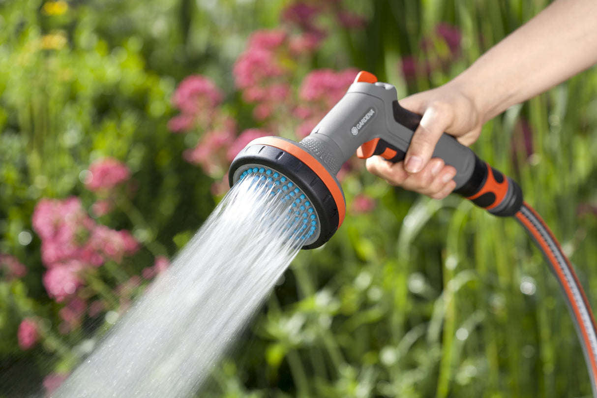 Gardena 18319-20 Pistola De Pulverización De Agua O Boquilla Pistola Pulverizadora De Agua Para Jardín Gris, Naranja De Plástico