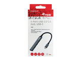 Hub Usb-C Equip Life Usb  1 Puerto Usb 3.0 3 Puertos Usb 2.0 Carcasa Aluminio