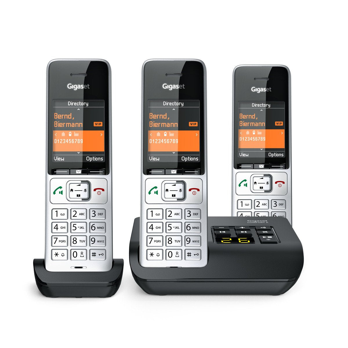 Gigaset Comfort 500a Trio Plata Negro  Telefono