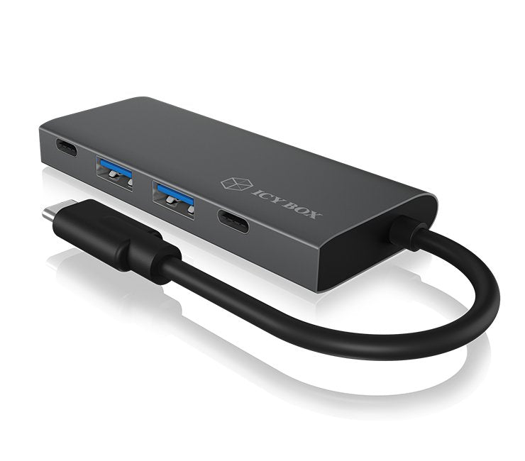 EAN 4250078170433 - ICY BOX IB-HUB1428-C31 USB 3.2 Gen 2 (3.1 Gen 2) Type-C 10000 Mbit/s Antracita, Negro imagen 1