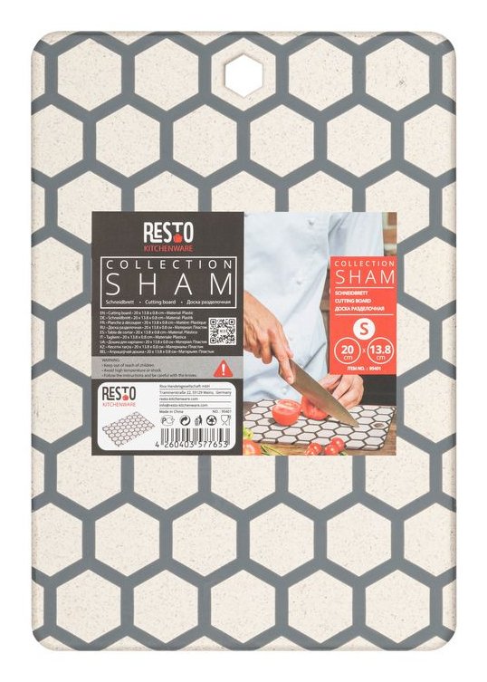 EAN 4260403577653 - Resto Kitchenware 95401 tabla de cocina para cortar Rectangular Plástico Gris, Blanco imagen 9