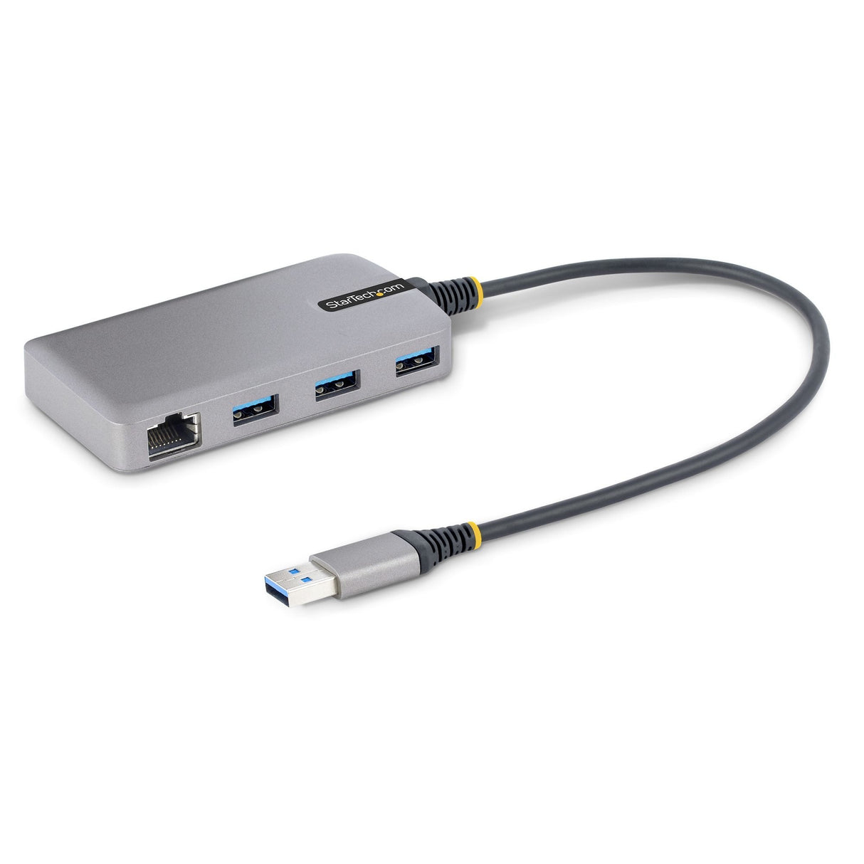 Startech Hub Usb 3 Puertos Usb 3.0 5gbps Alimentado Por El Bus  Cable 30cm Con Red Ethernet Rj45 1gb