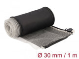Emv Abschirmgeflechtschlauch Mit Reissverschluss Hitzebeständig 1 M X 30 Mm Schwarz