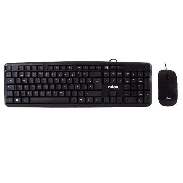 Combo Teclado + Raton Flat Nilox Usb Español Negro