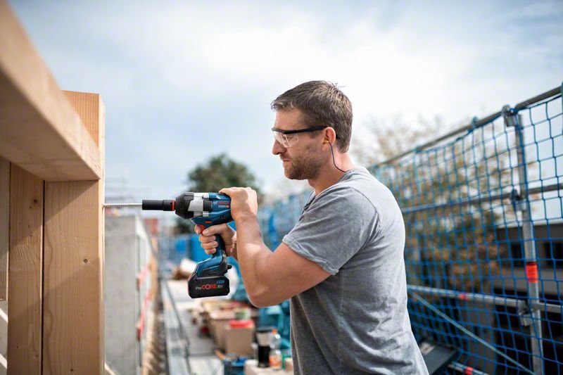 Atornillador De Impacto Bosch Professional  A Batería Biturbo Gds 18v-1050 H Professional Solo, 18volt Azul/Negro, Sin Batería Ni Cargador, 3/4" 06019j8500