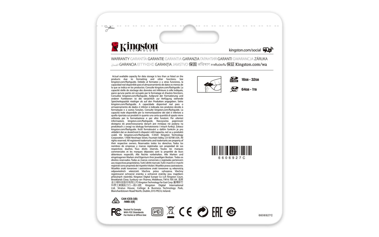 Kingston  Tarjeta De Memoria Microsdxc De 1tb (Negro, Uhs-I U3, Clase 10, V30, A2)