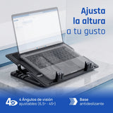 EAN 8435364316764 - iggual RP1V17 Soporte para ordenador portátil Negro 43,2 cm (17") imagen 4