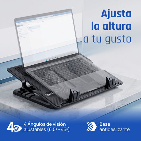 EAN 8435364316764 - iggual RP1V17 Soporte para ordenador portátil Negro 43,2 cm (17") imagen 4