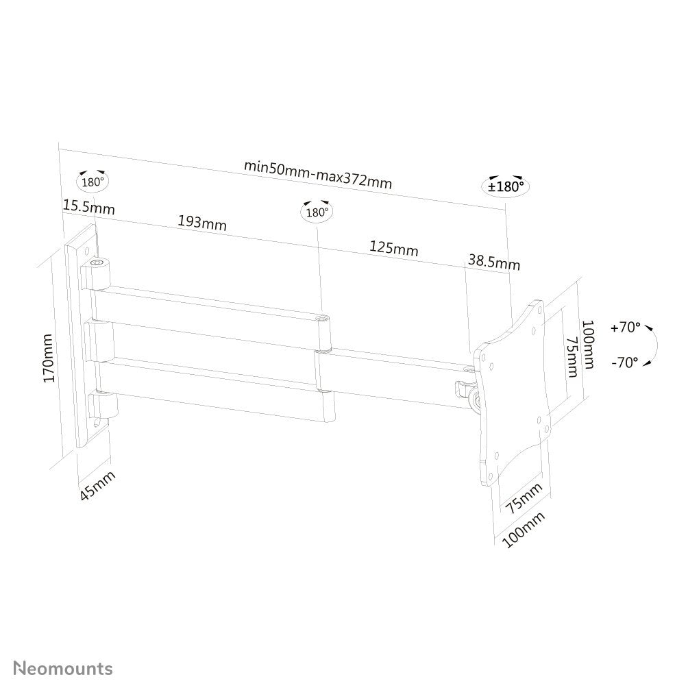 EAN 8717371444013 - Neomounts FPMA-W830BLACK soporte para TV 68,6 cm (27") Negro imagen 9