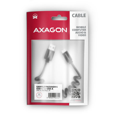 EAN 8595247905901 - Axagon BUCM-AM10TB cable USB USB 2.0 0,6 m USB C USB A Negro imagen 7