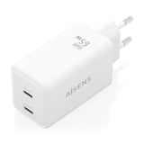 Aisens Cargador Gan 65w, 2xusb-C Pd3.0 Qc4.0, Blanco