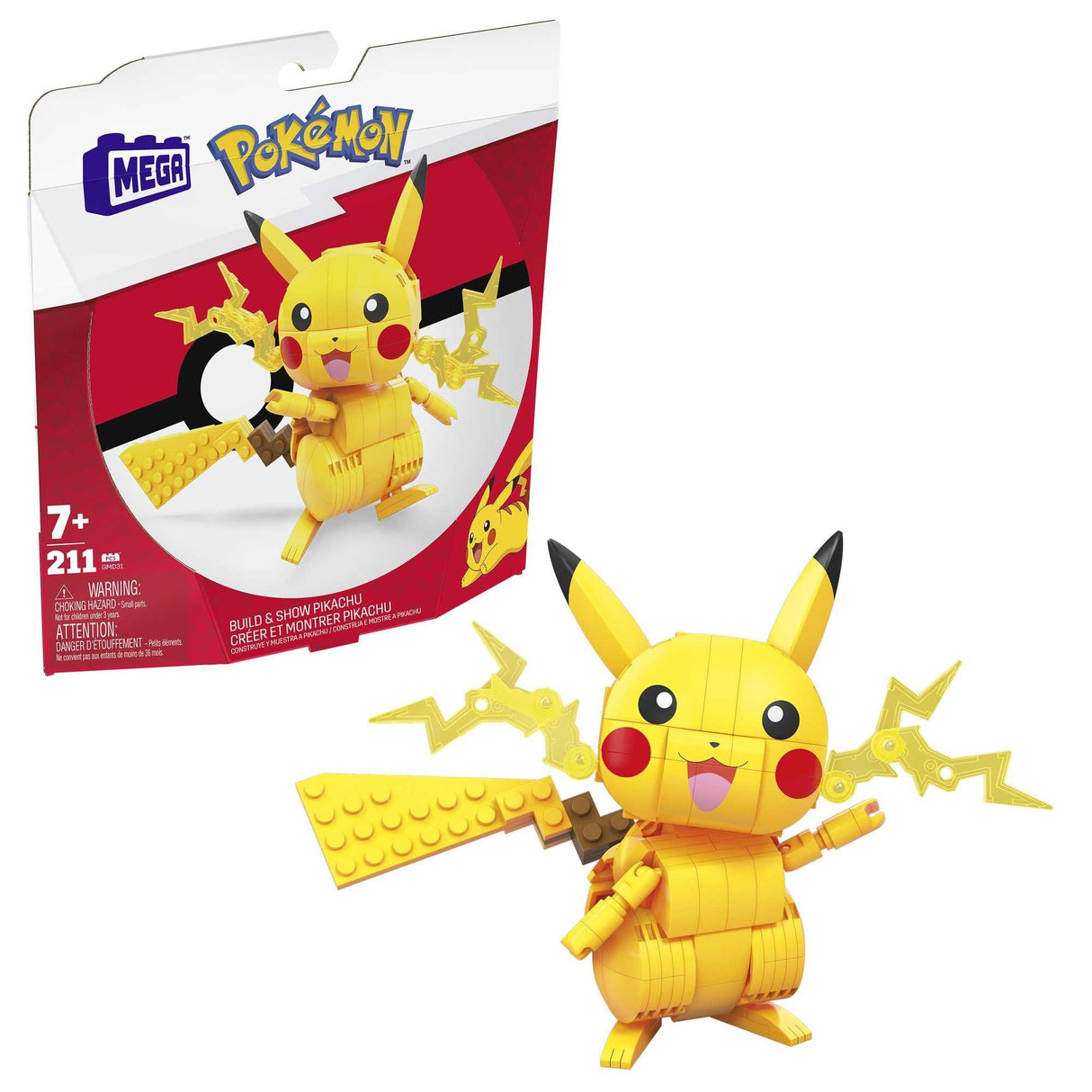 Mattel Mega Construx Juguete De Construcción Pokémon Pikachu Gmd31