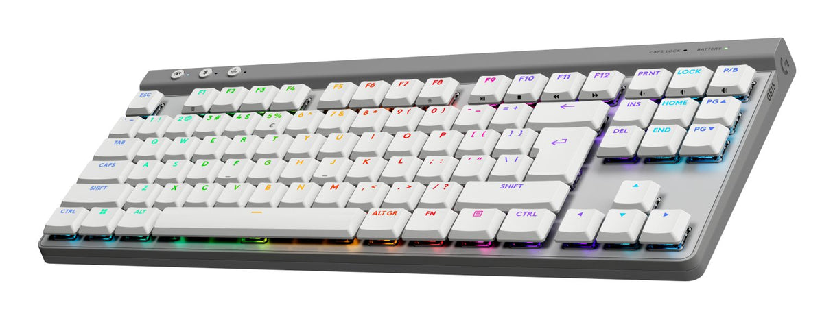 Teclado Ingles Logitech G G515 Juego Rf Wireless + Bluetooth Qwerty Ee.Uu. Blanco
