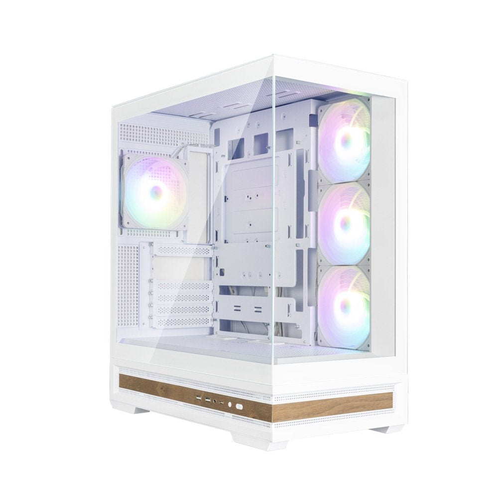 Caja Pc Zalman P40 Namu Atx 4 Xvent 120mm Argb 2xusb 3.0 Blanco S/N Fuente