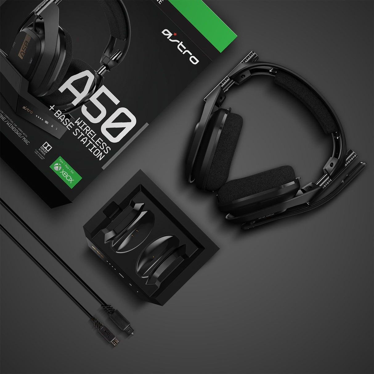 A50 (2019) + Basis Station, Headset Schwarz, Für Xbox One